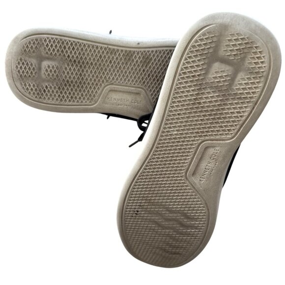 Kenneth Cole Reaction Mens Black Suede Sneakers with Perforated Design & White S - Picture 10 of 10